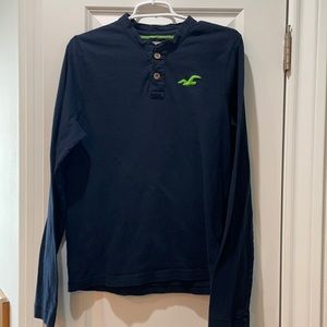 Navy long sleeve Hollister top. Tag size is XL